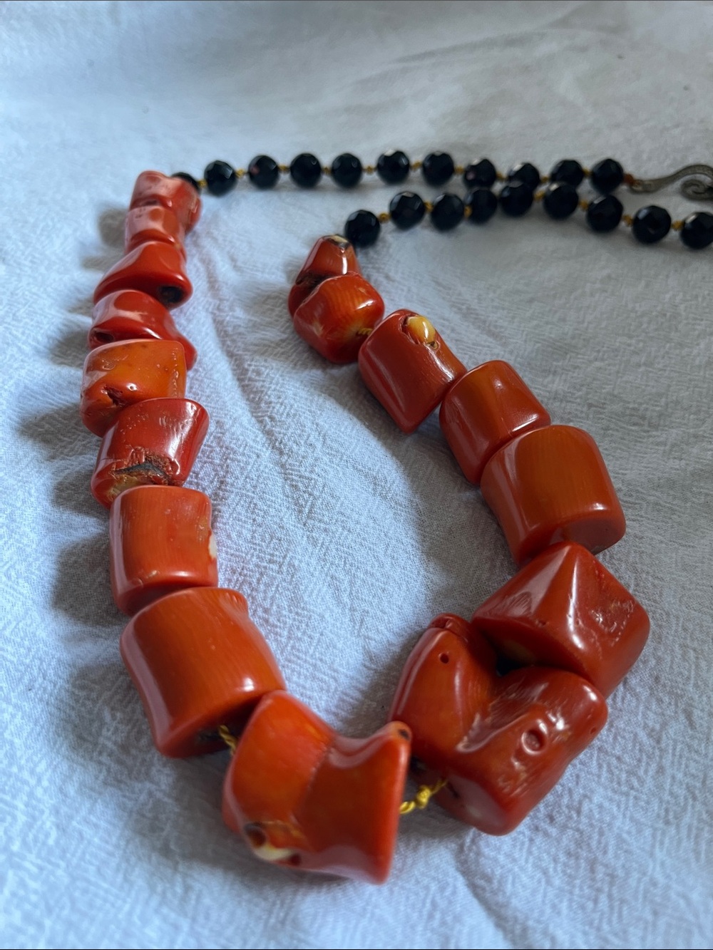 Statement Red Chunky Coral Necklace - Handmade Jewelry